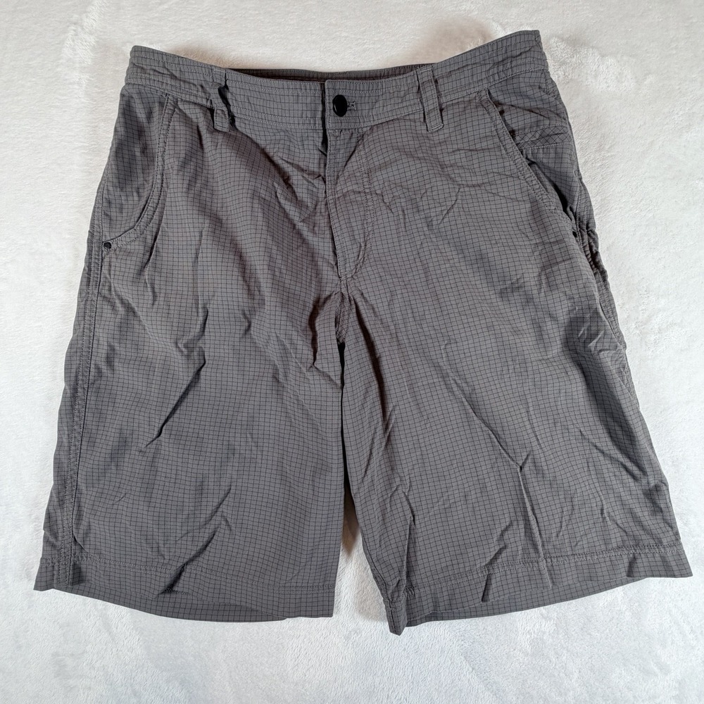 Lululemon Shorts Men's Sz 32 Black Gray Check Pattern Kahuna Golf Performance